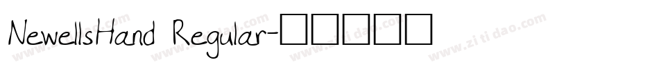 NewellsHand Regular字体转换